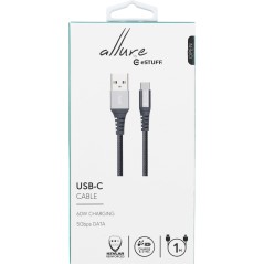 eSTUFF USB-C - A Cable 1m Grey